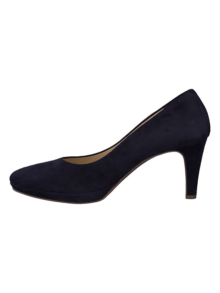 Paul Green Leder-Pumps in Dunkelblau günstig kaufen