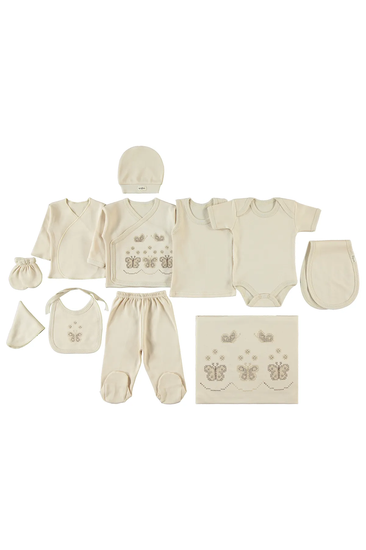 Civil Baby  11-teiliges Body-Set für Babys, Mädchen, Neugeborene, Beige