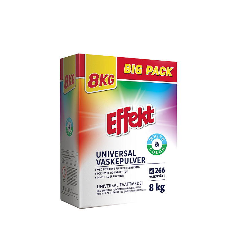Effekt Vaskepulver 8 kg Universal Effekt