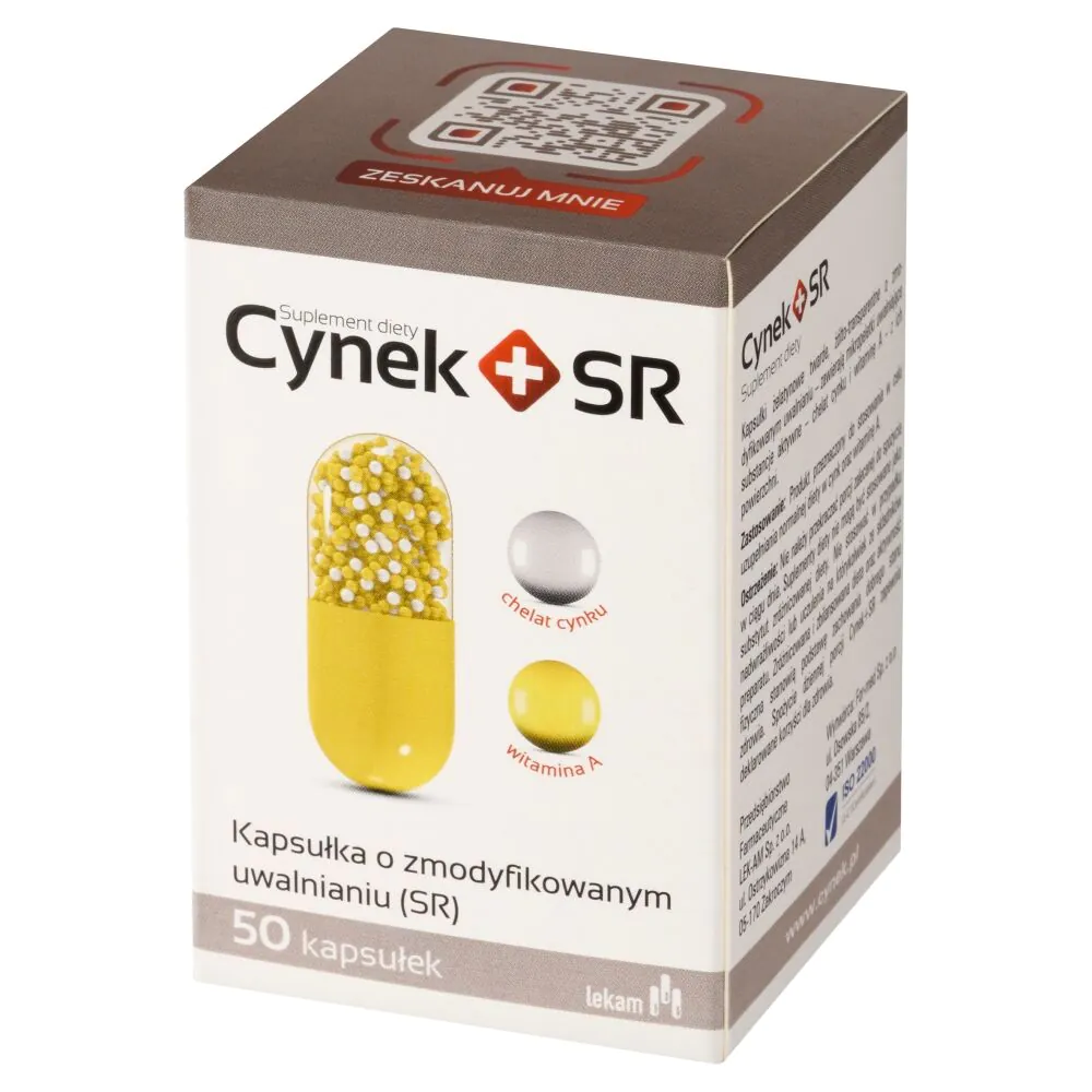 Zinc+SR, Dodatak prehrani sa cinkom i vitaminom A, Kapsule