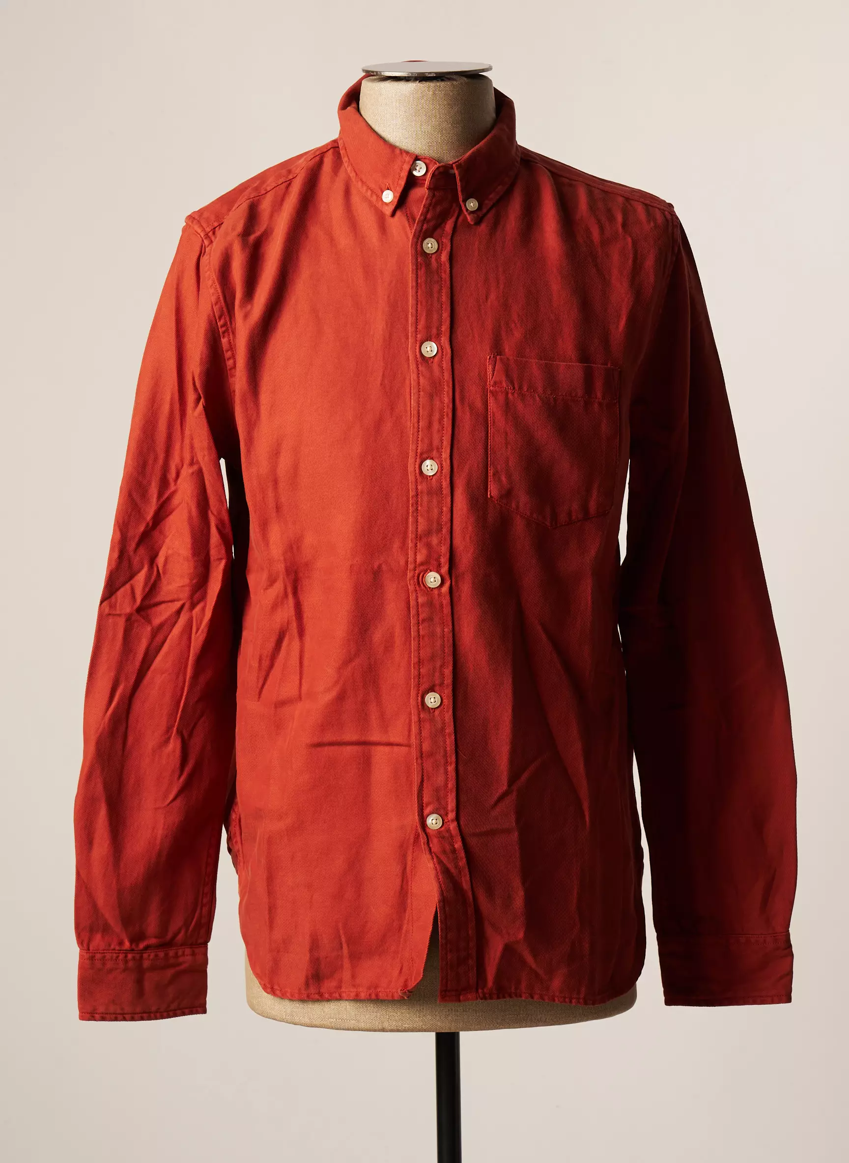 Knowledge Cotton Apparel Manches Longues Homme couleur orange