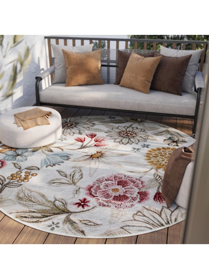 Wecon Home Outdoorteppich Abloom in beige, gelb, rot günstig kaufen