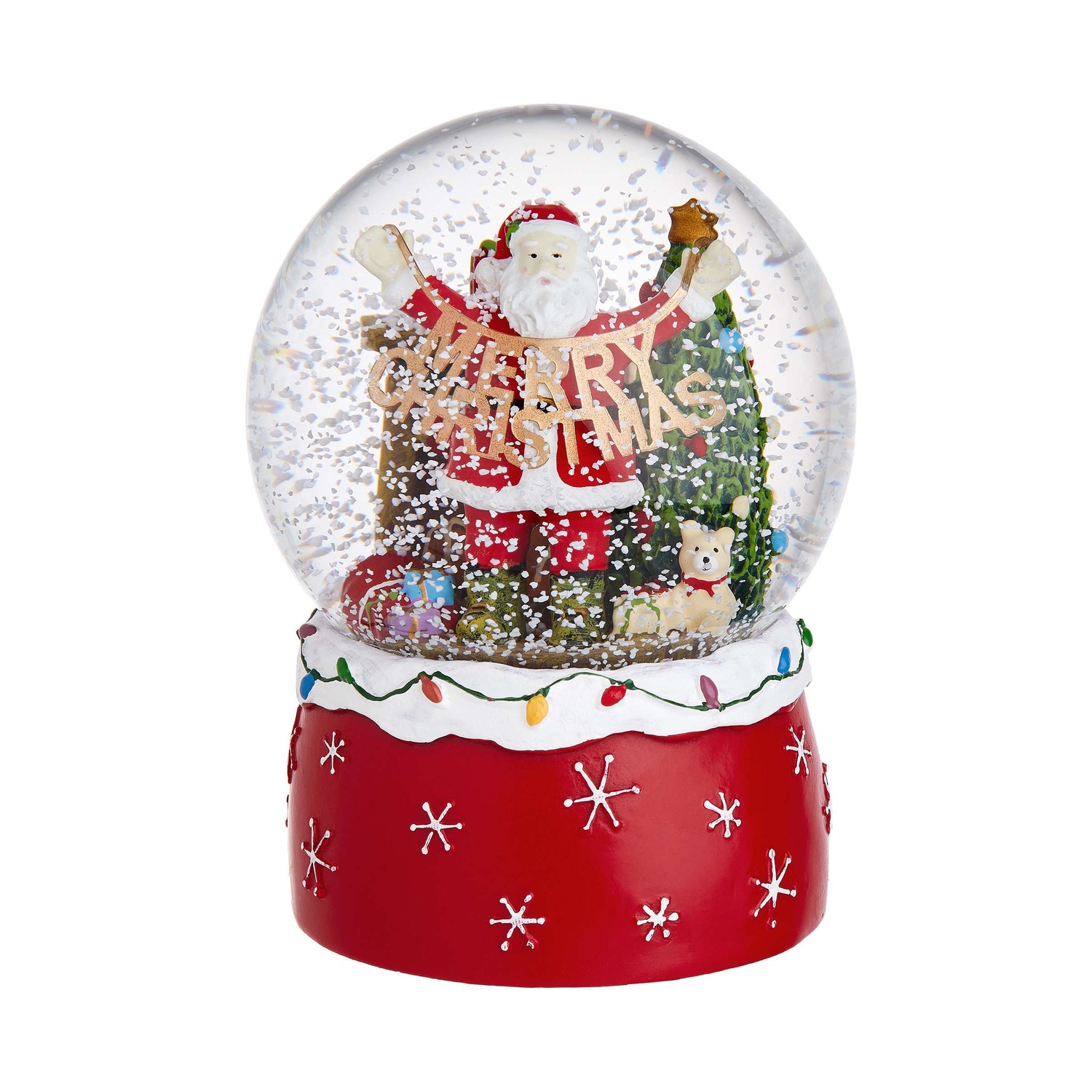 X-MAS Spieluhr Santa mit Girlande Höhe 15cm