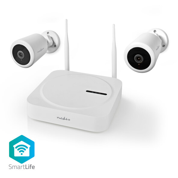 Wireless Outdoor FullHD Überwachungssystem mit 2 Kameras, SLNVR201CWT, SmartLife
