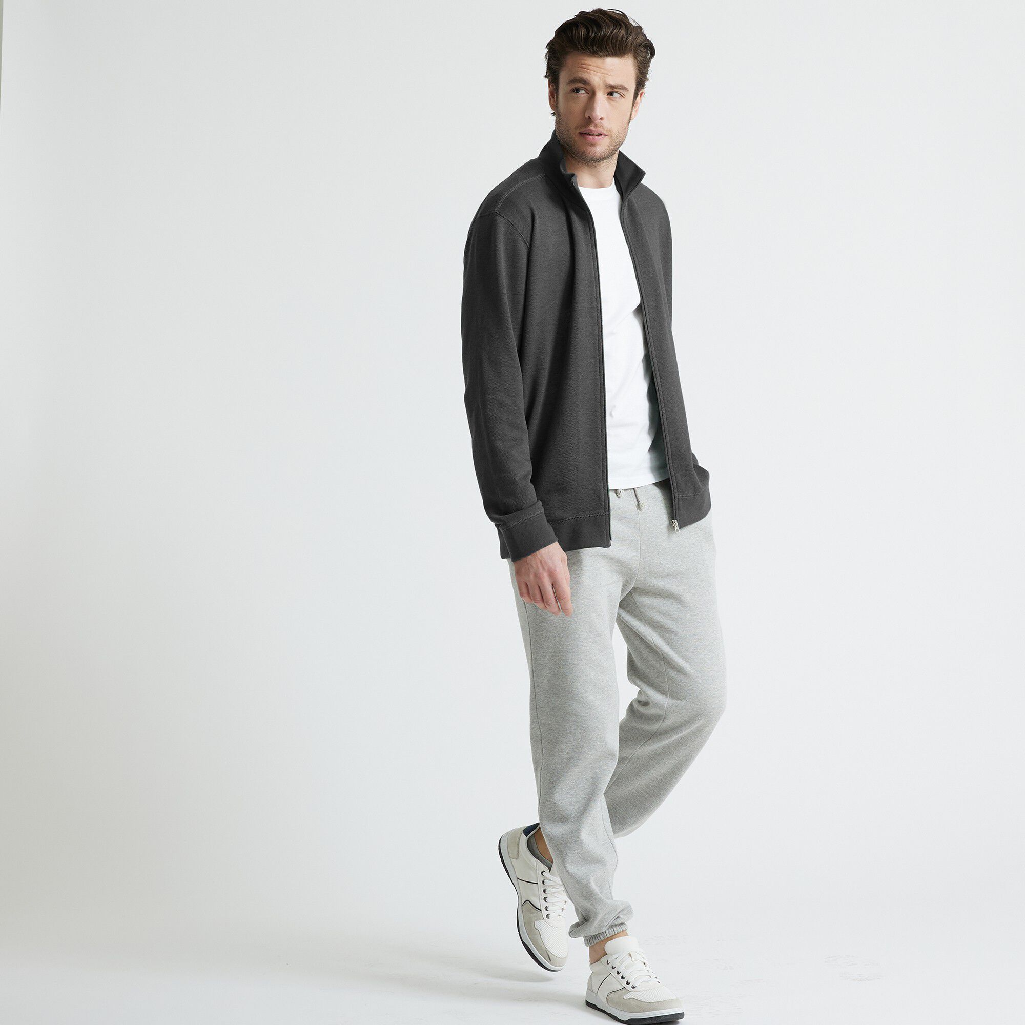 Sweat entièrement zippé uni