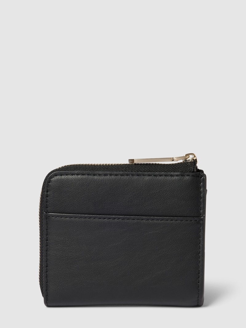 Portemonnaie in unifarbenem Design in schwarz
