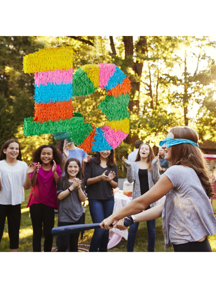 relaxdays Pinata Zahl 4 in Bunt günstig kaufen onesize