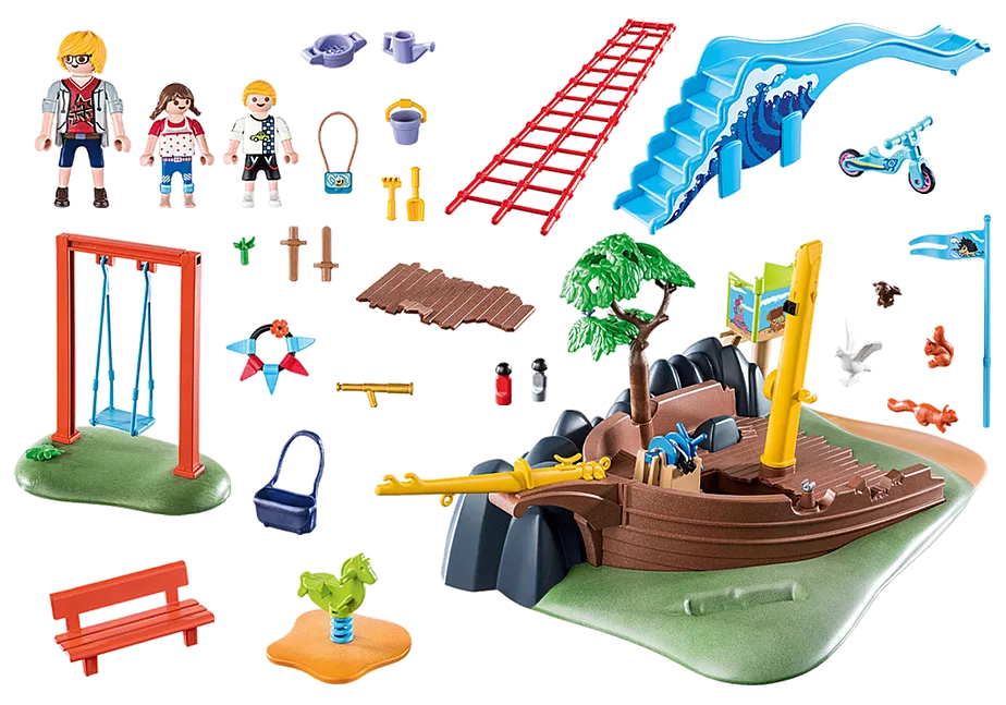 Abenteuerspielplatz mit Schiffswrack