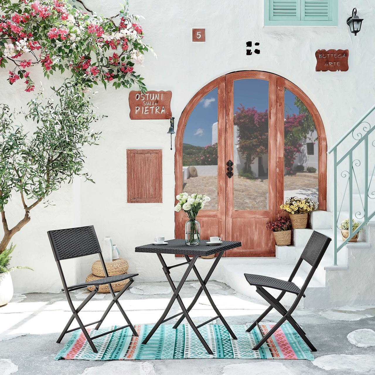 Happy Home Happy Home 3 tlg. Bistro Set HGE46-SCH schwarz