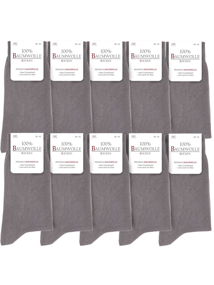 Occulto 10er Pack 100% Baumwollsocken Ingo in Grau günstig kaufen