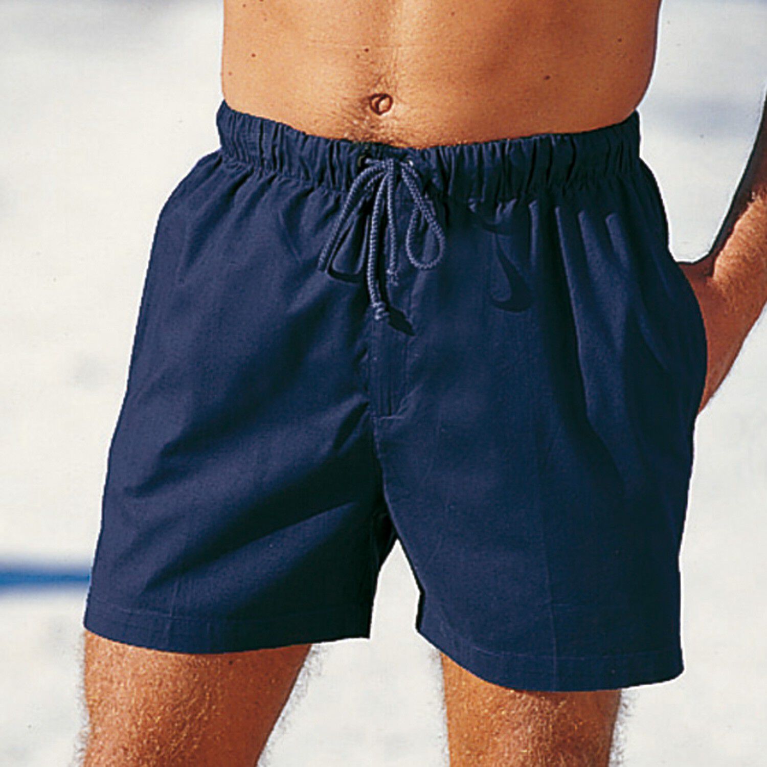 Short toile taille élastiquée