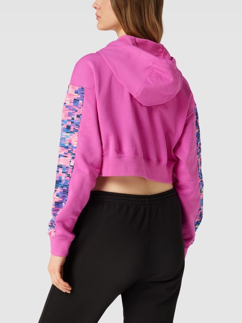 Cropped Hoodie mit Logo-Details in pink