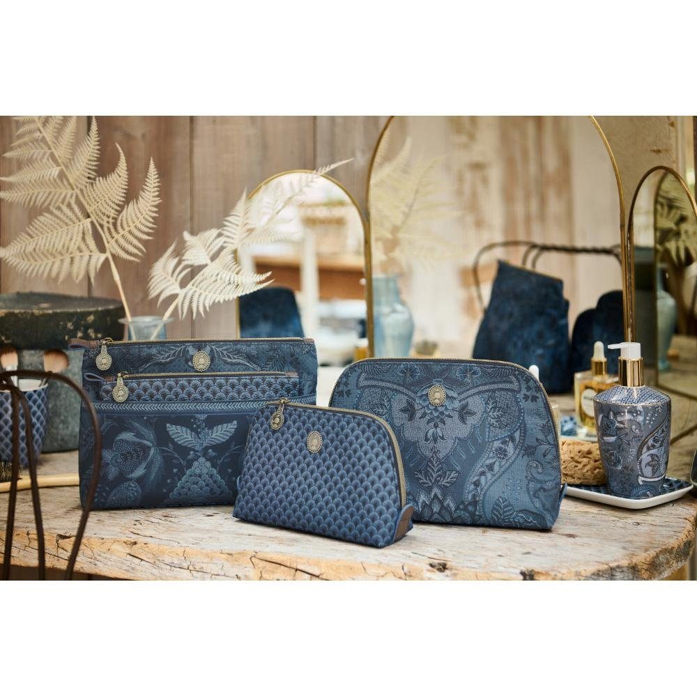PiP Studio Reisebehälter Kosmetiktasche Pouch Flach Kyoto Festival Denim Blau (M)
