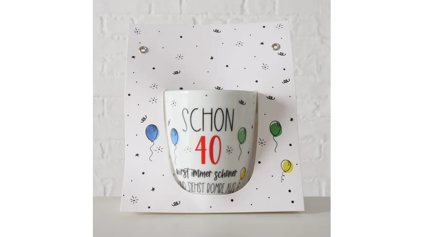 Boltze Tasse in Geschenkpackung 40.Geburtstag