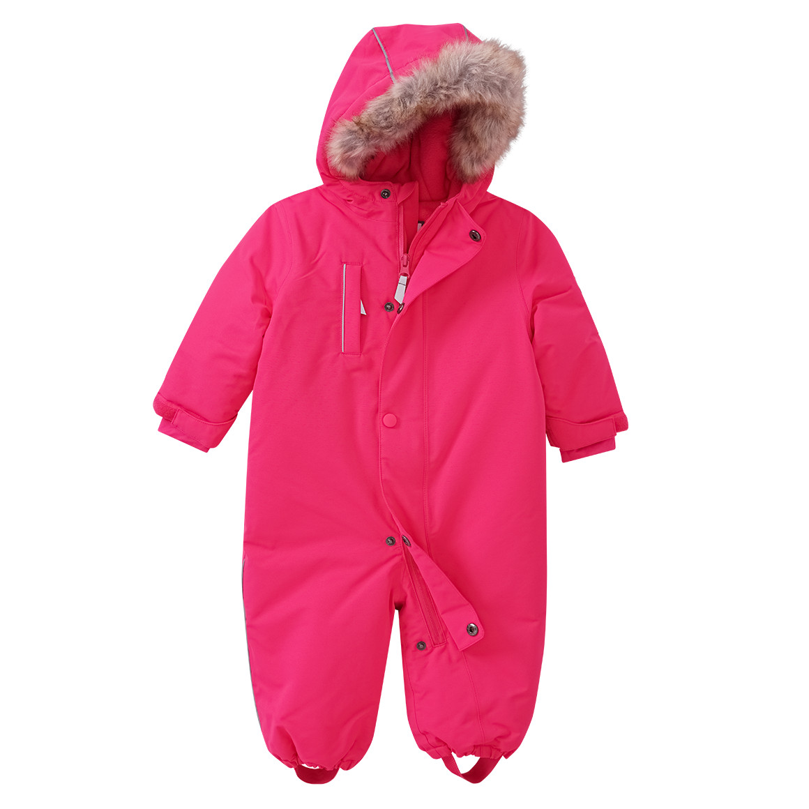 Baby Schneeoverall mit Fellimitat