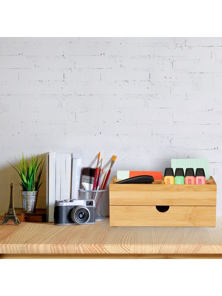 relaxdays Kosmetik Organizer 4 Fächer in Natur günstig kaufen onesize