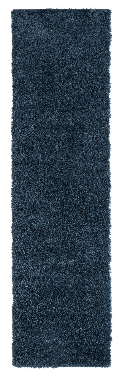 MyFlair Teppich Elodie, 80cm x 300cm, Farbe Dunkelblau, rechteckig, Florhöhe 37mm