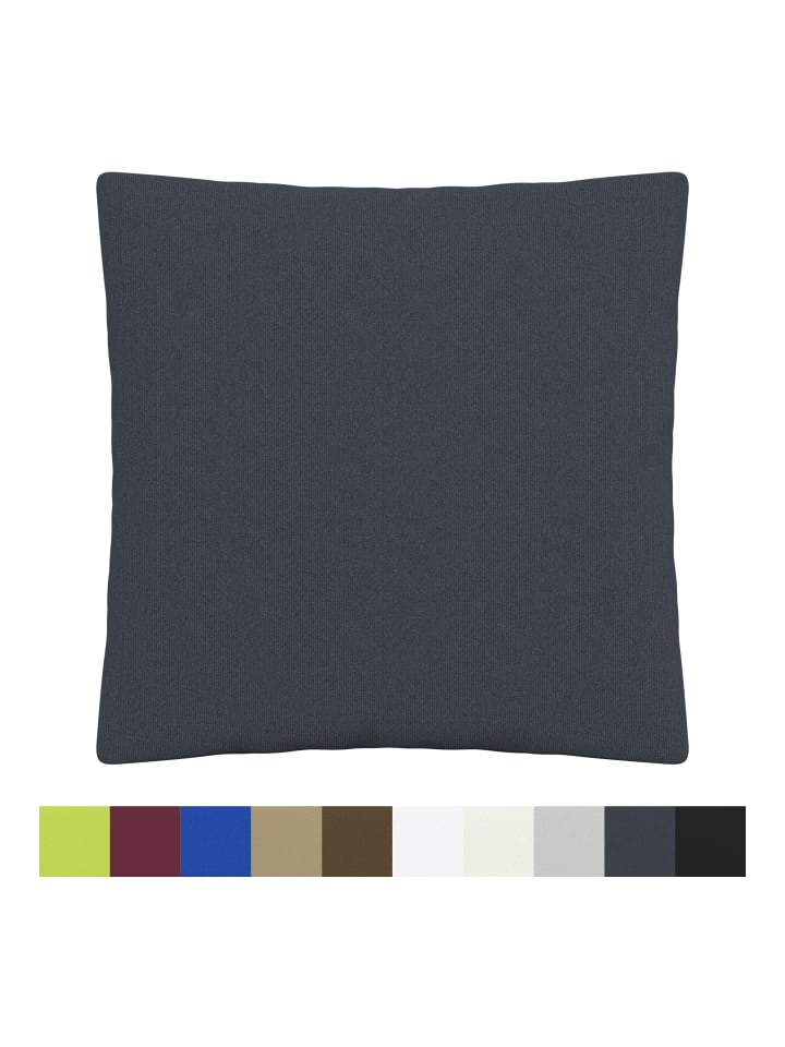GMD Living 2er Set Jersey Kissenhüllen JESBERG in Farbe Anthrazit günstig kaufen