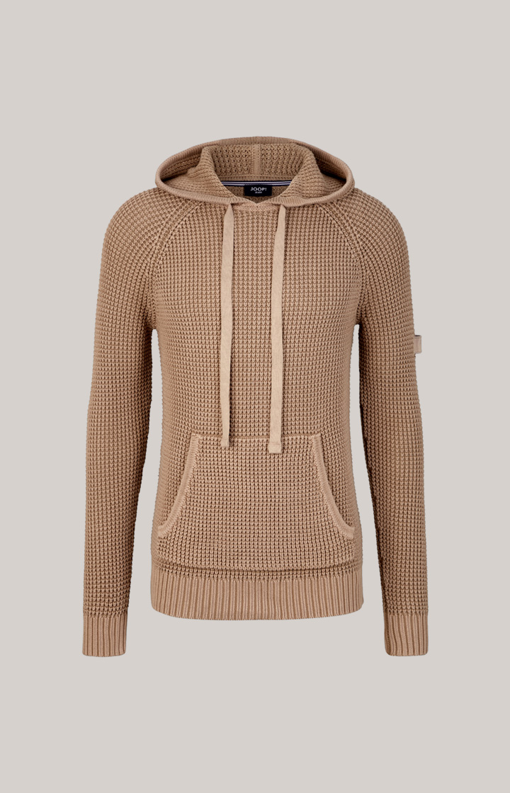 Strick-Hoodie Hoodor in Braun
