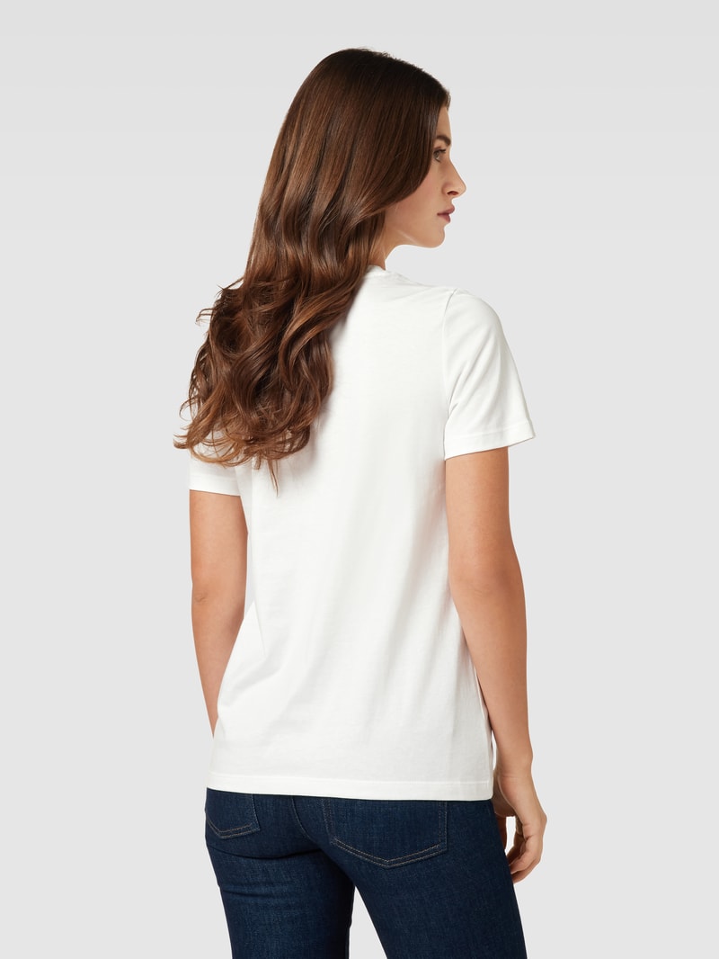 T-Shirt mit Label-Print in offwhite