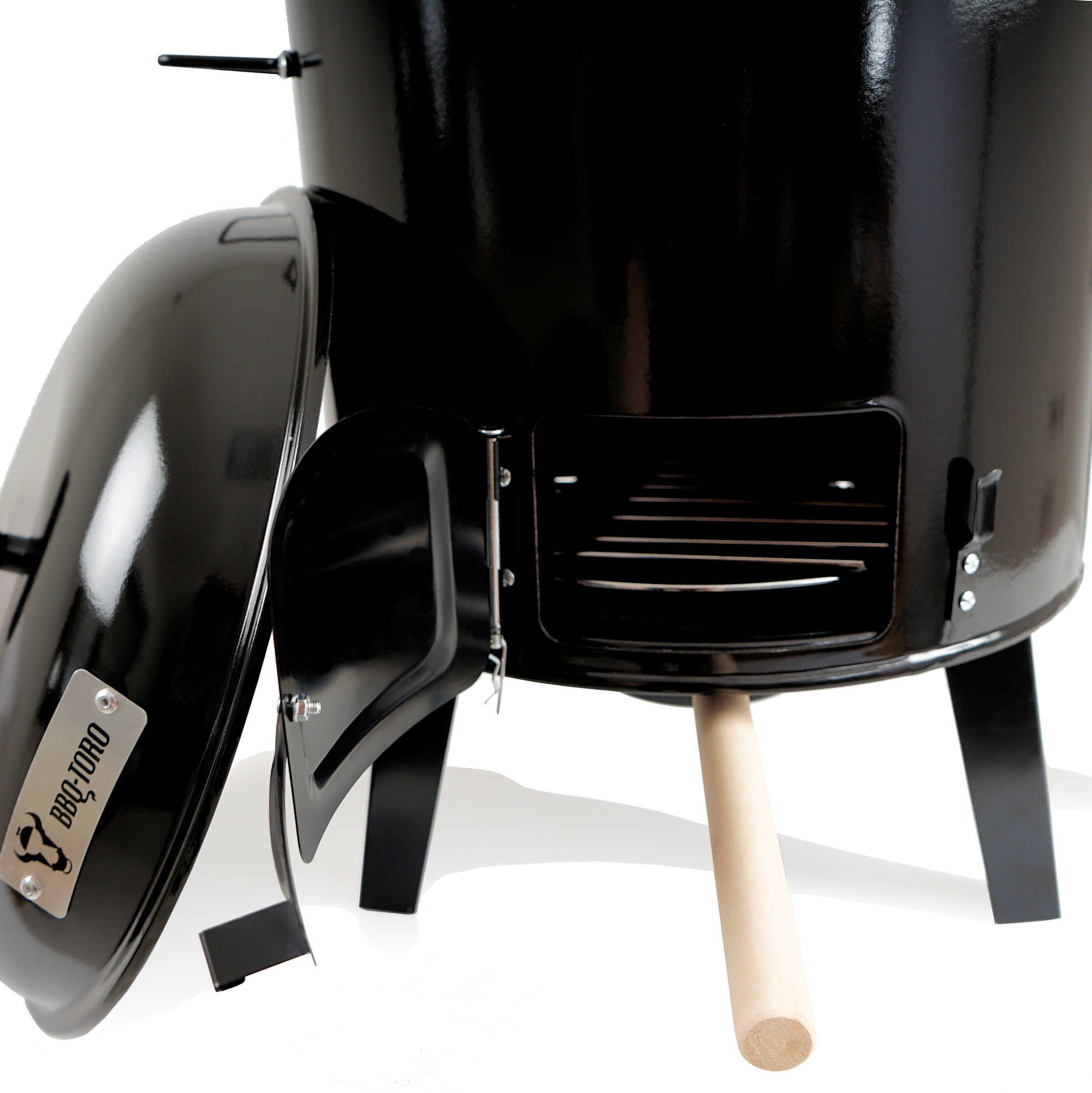 BBQ-Toro Holzkohlegrill emaillierte Gulaschkanone mit Deckel, Kessel 17L und Pfanne