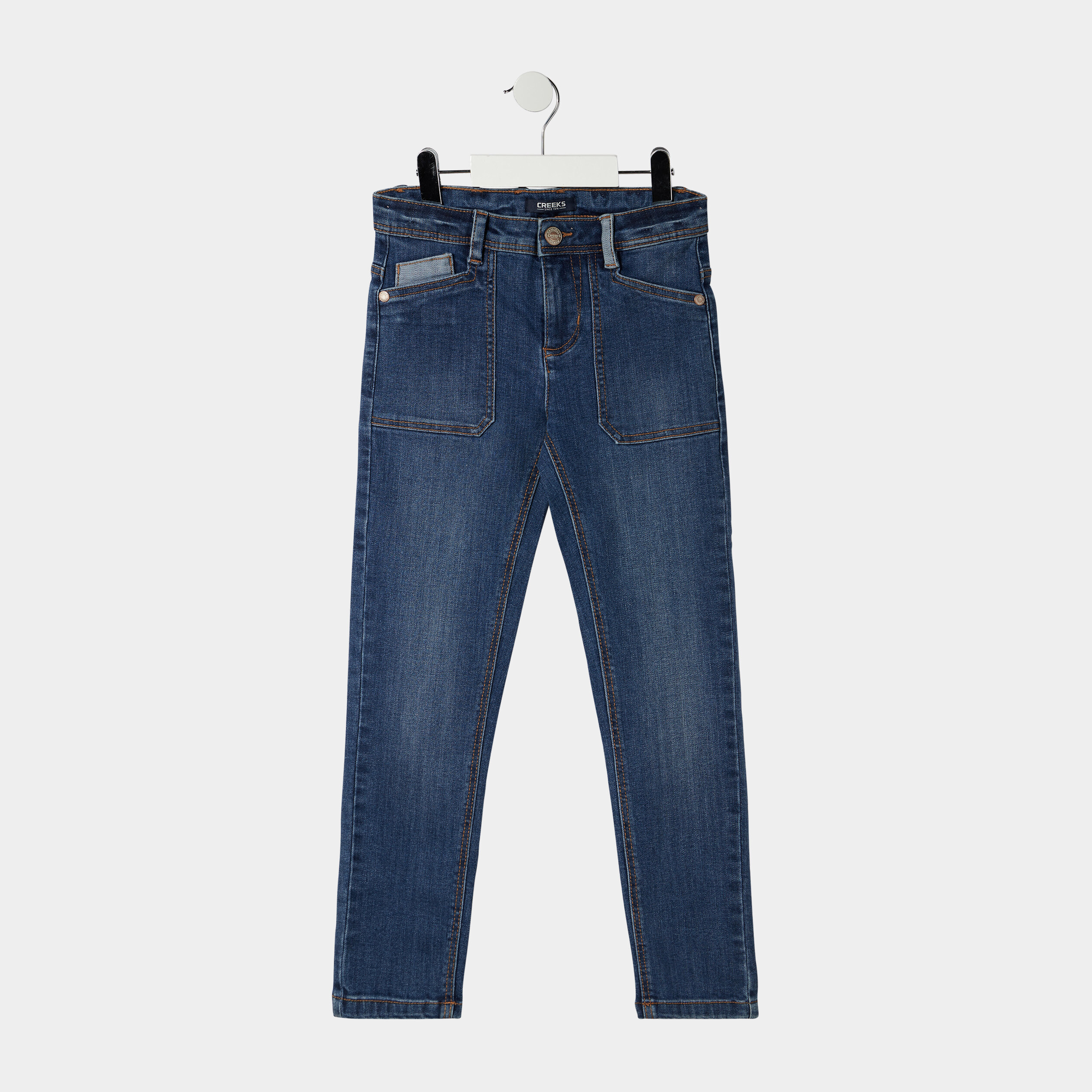 Jeans slim Creeks denim double stone garçon | La Halle