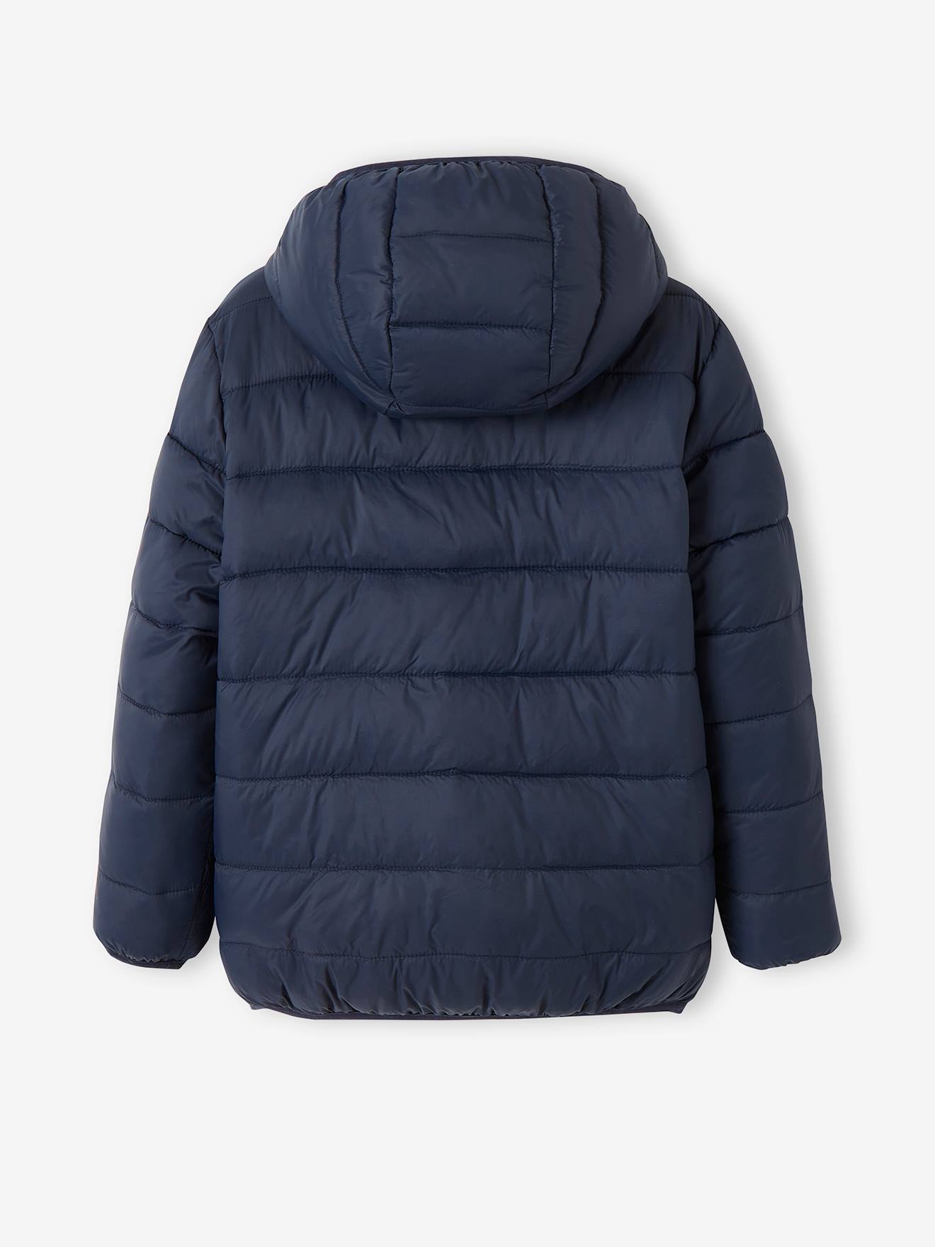 Doudoune légère réversible garçon colorblock anthracite