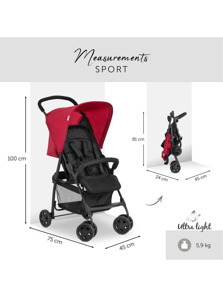 Hauck Buggy Sport inkl. Schutzpaket - Blue in rot günstig kaufen onesize