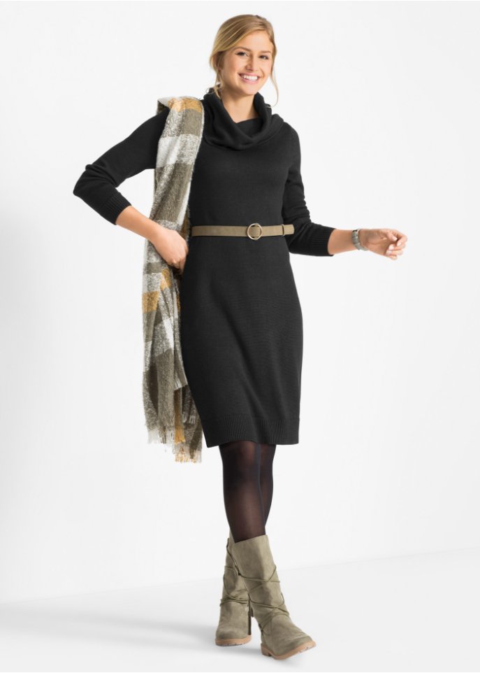 Strickkleid mit Rollkragen