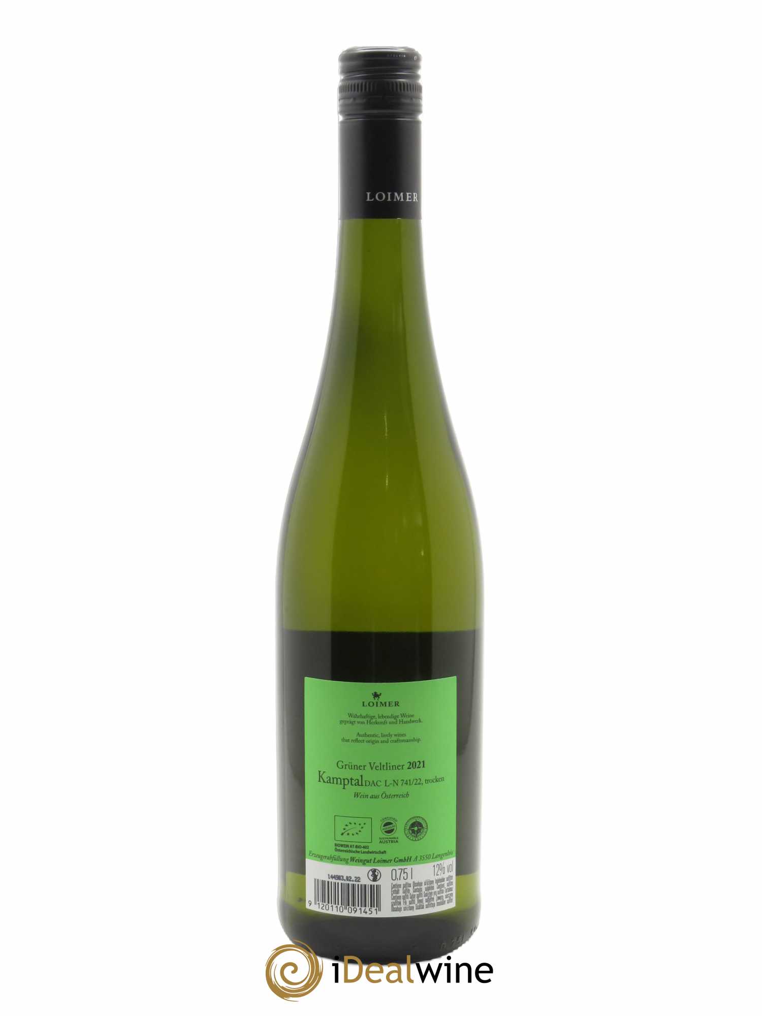 Gruner Veltiner Loimer  2021 - Lot de 1 Bouteille