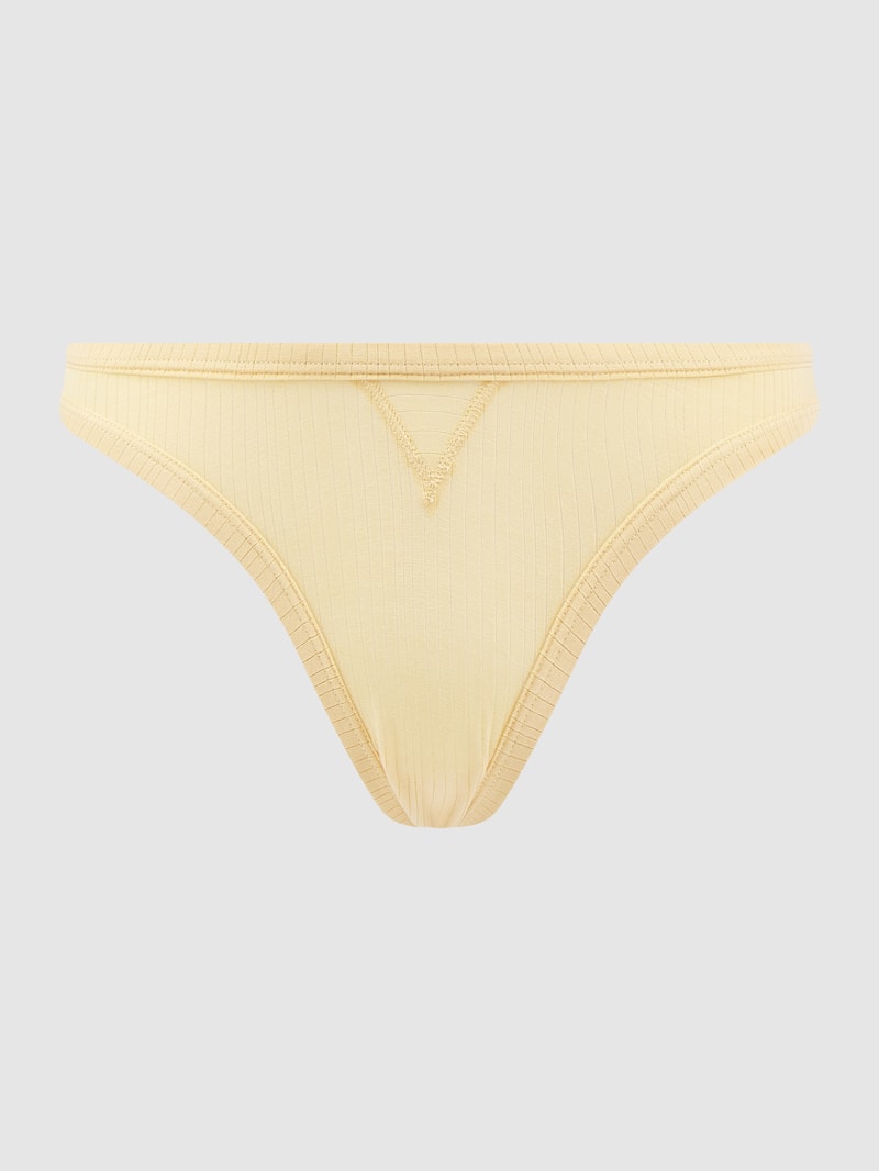 High Cut String mit Stretch-Anteil in hellgelb