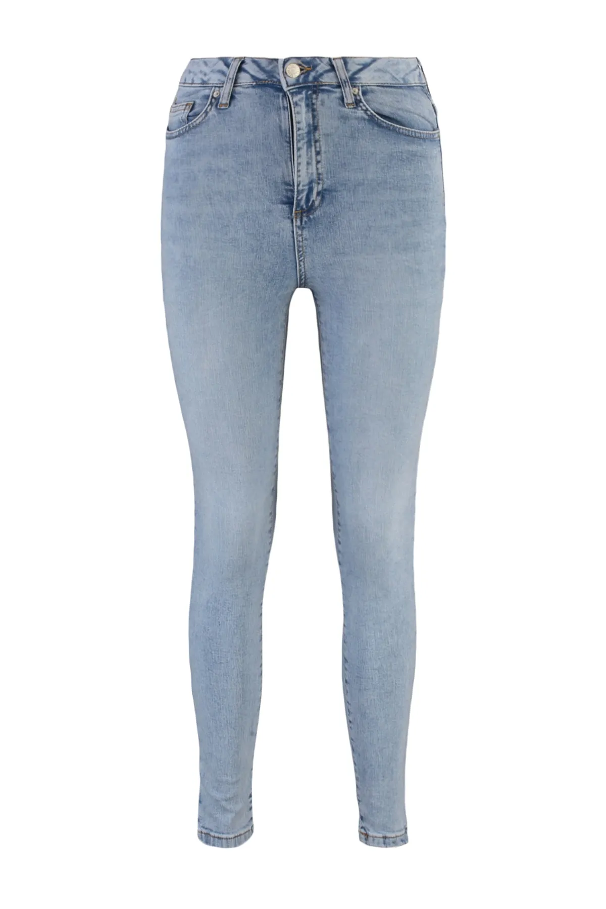 Trendyol Collection  Blaue Skinny-Jeans mit superhoher Taille TWOSS22JE0560
