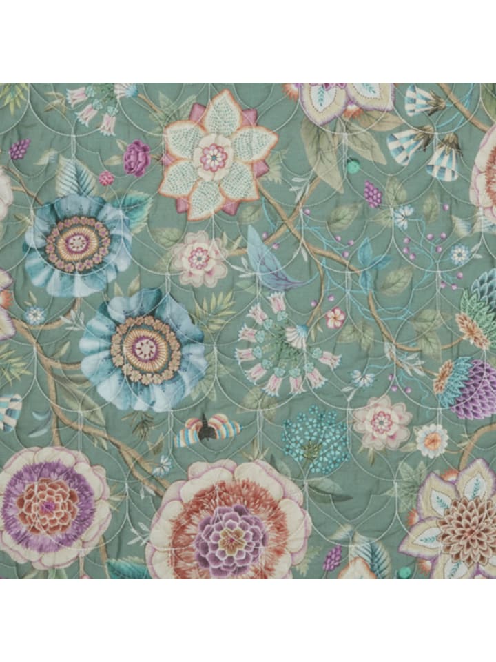 PiP Studio Tagesdecke Viva Las Flores in Grün günstig kaufen 180 x 260 cm