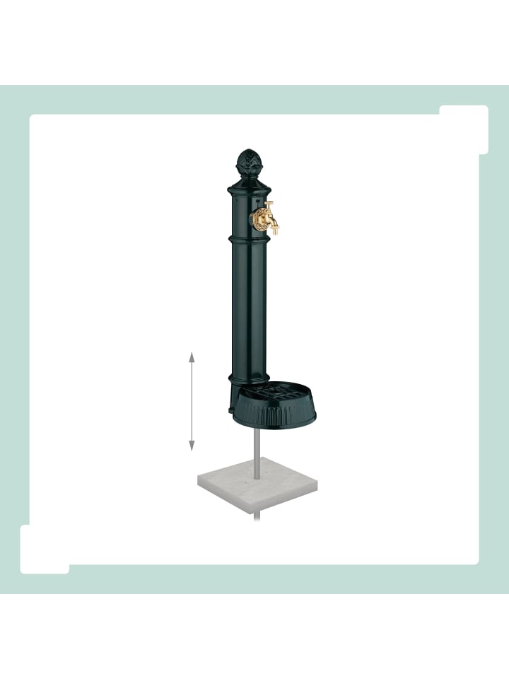 relaxdays Standbrunnen in Grün - (B)26 x (H)83 x (T)31,5 cm günstig kaufen onesize