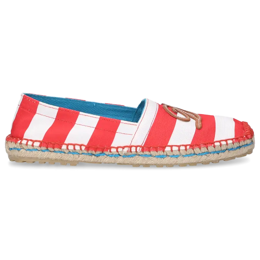 Dsquared2 - Espadrilles Textil Streifen rot weiß - rot