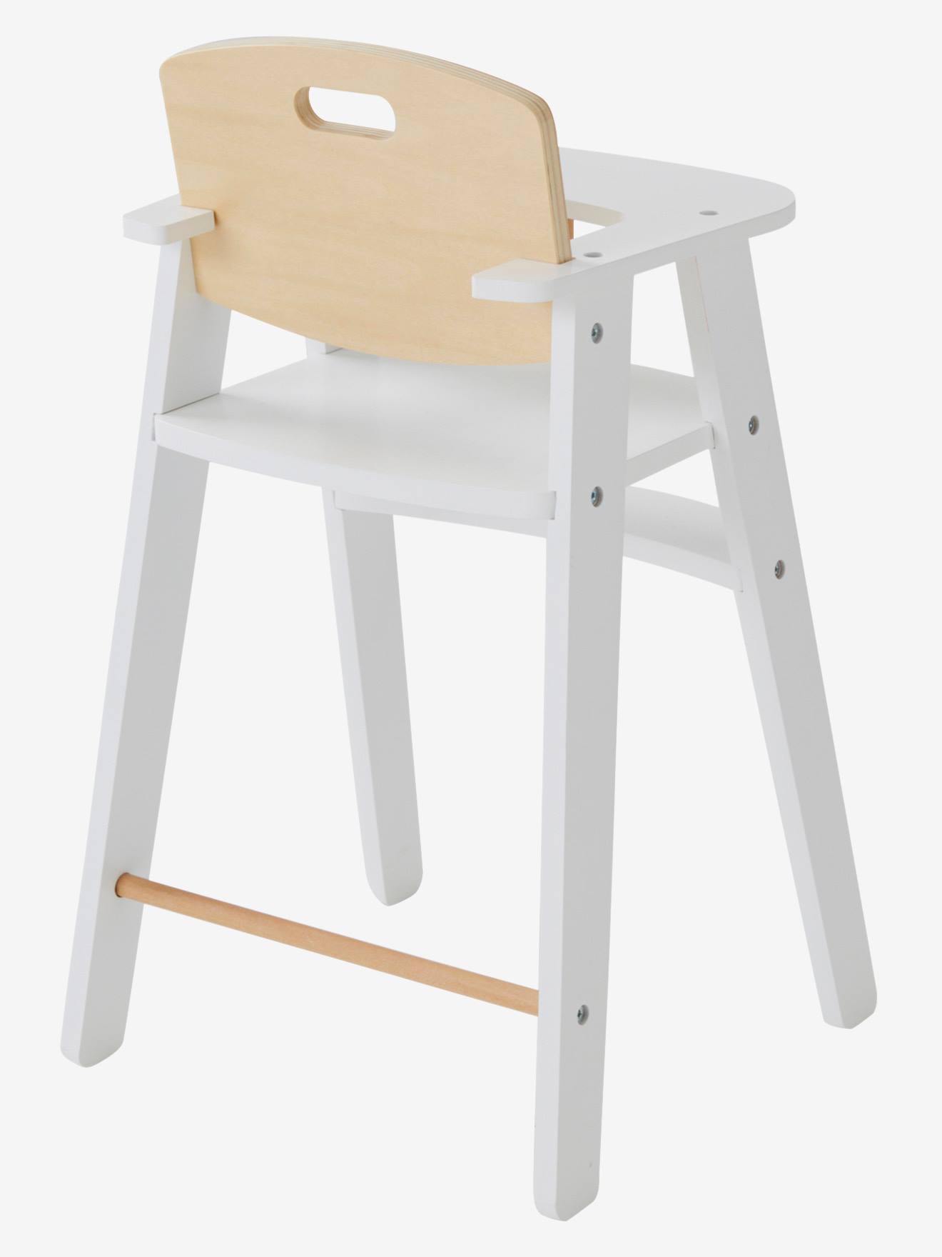 Chaise haute poupon en bois FSC® blanc