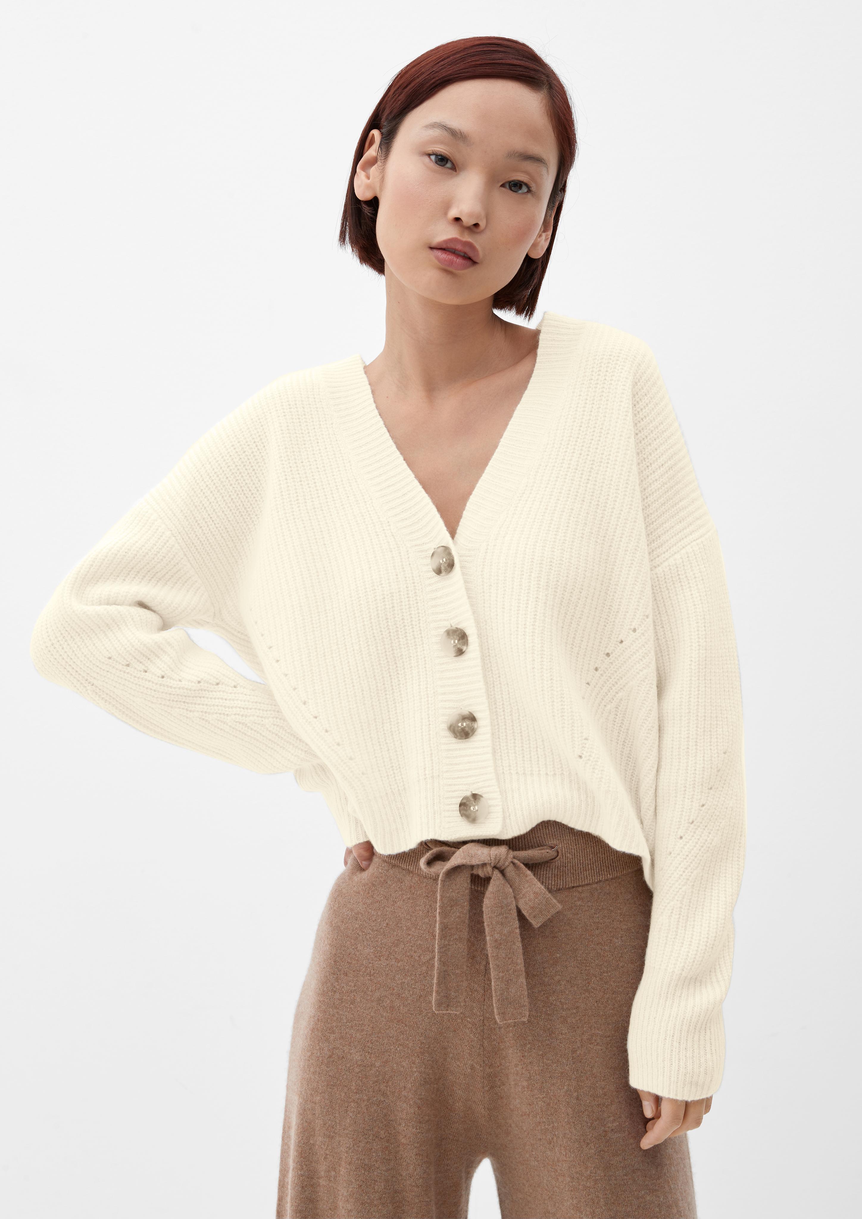 Strickjacke aus Wollmix  2120904-0210