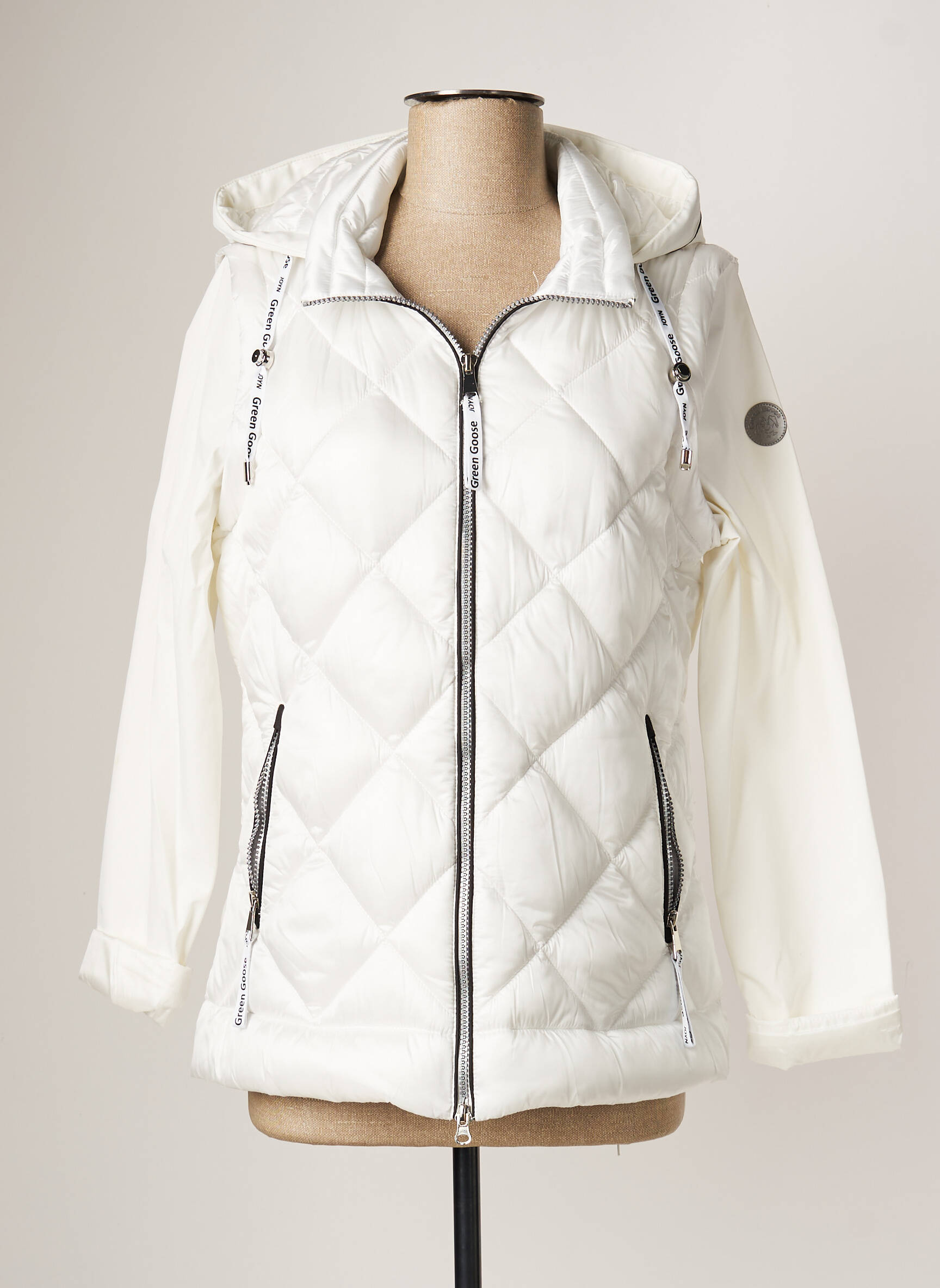 Green Goose Doudounes Femme couleur blanc