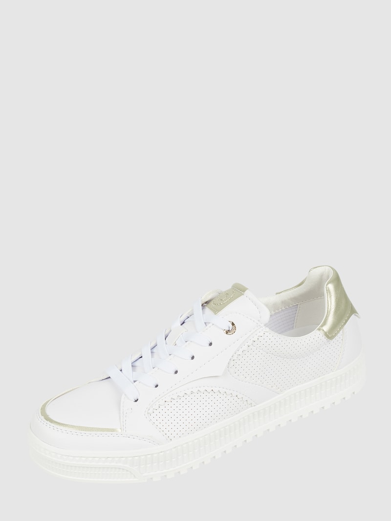 Sneaker in Leder-Optik in weiß