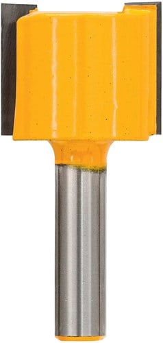 Freză de caneluri DeWalt Accessories DT90012-QZ HM, 2 muchii tăietoare, tijă 8mm, Ø25mm, lungime de lucru 20mm