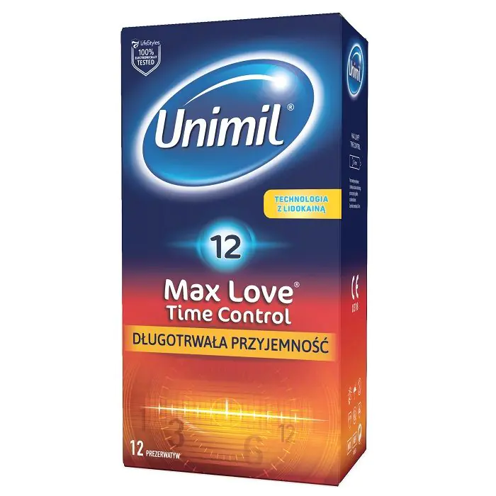 „Unimil Max Love Time Control“ 12 vnt.