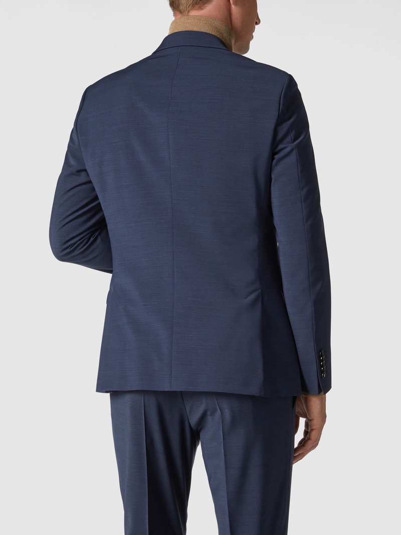 Slim Fit 2-Knopf-Sakko mit Stretch-Anteil 'Flex Cross' in marineblau