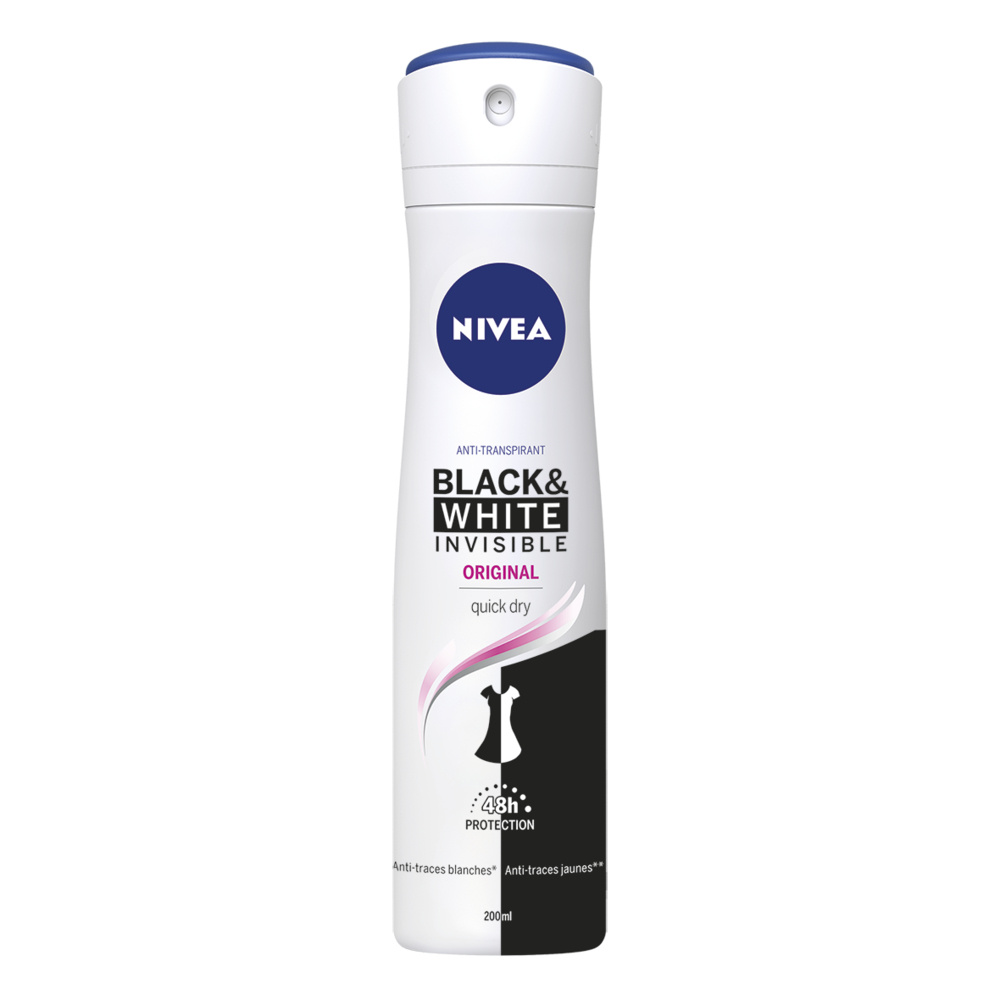 nivea BLACK&WHITE ORIGINAL - Spray Anti-transpirant 48H Déodorant femme