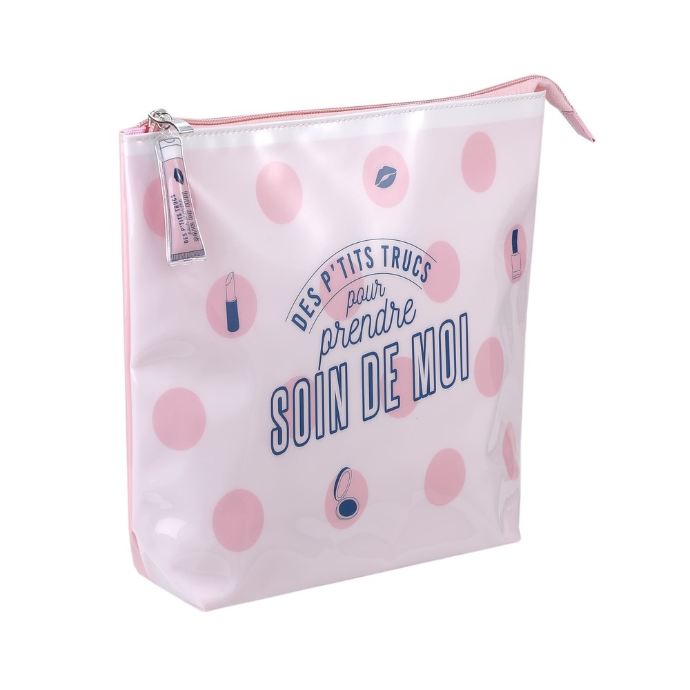 takecare Trousse de toilette rose & blanche Des P'tits Trucs pour me faire une beauté Trousses de voyage