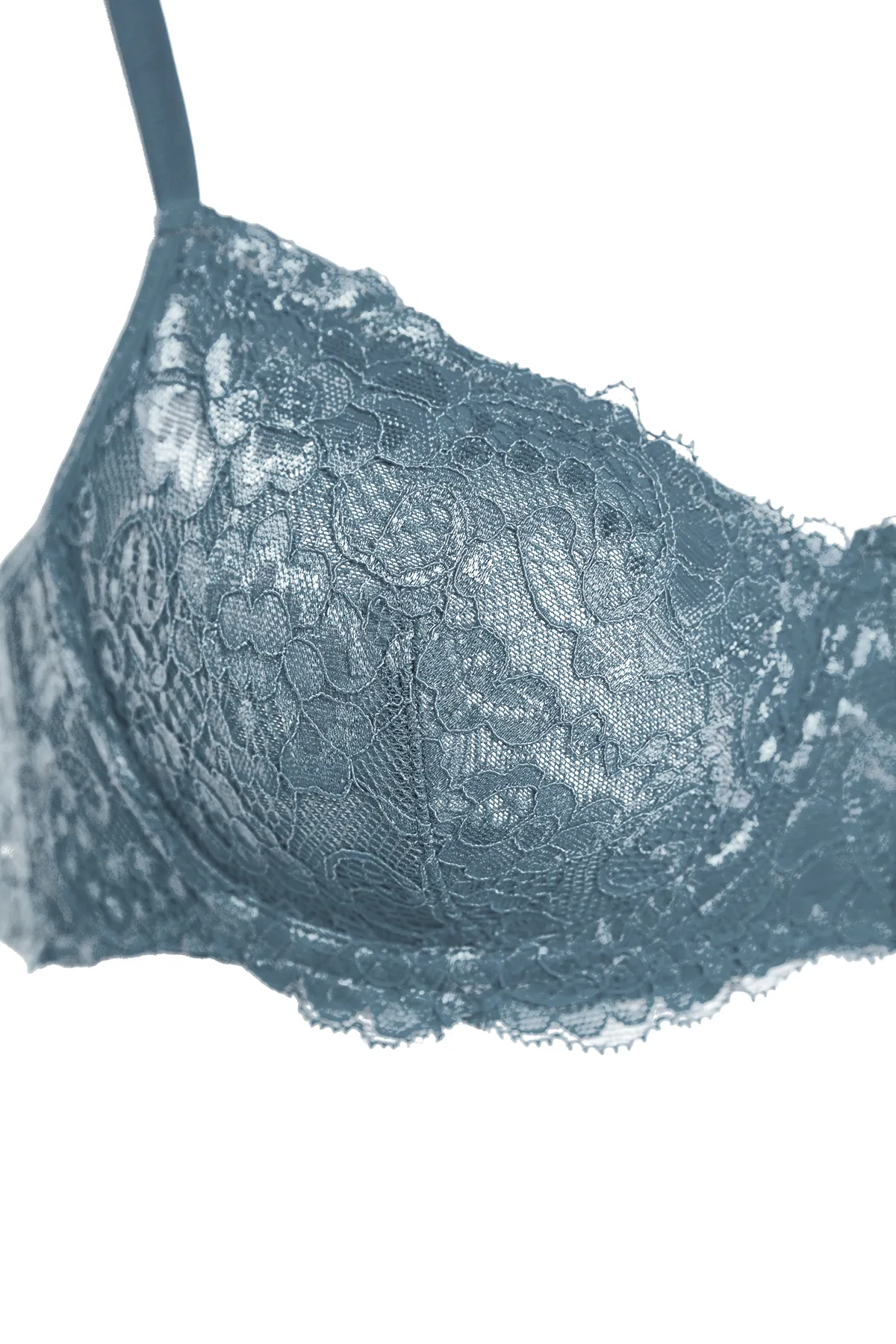 Trendyol Collection  Anthrazitfarbenes Strick-Dessous-Set ohne Bügel und ohne Bügel aus Spitze THMAW22AU0237