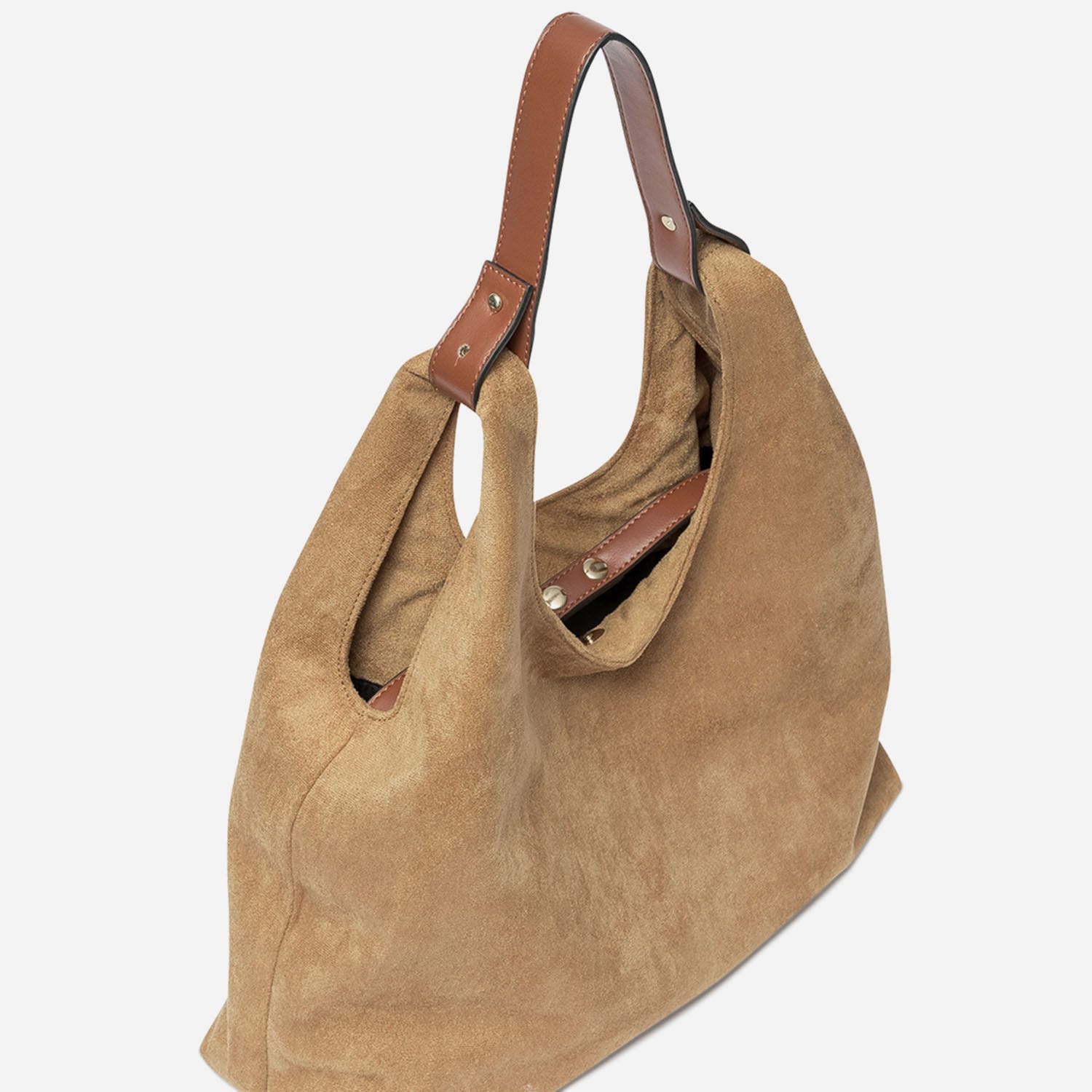 Sac à main TEXTO camel suédé