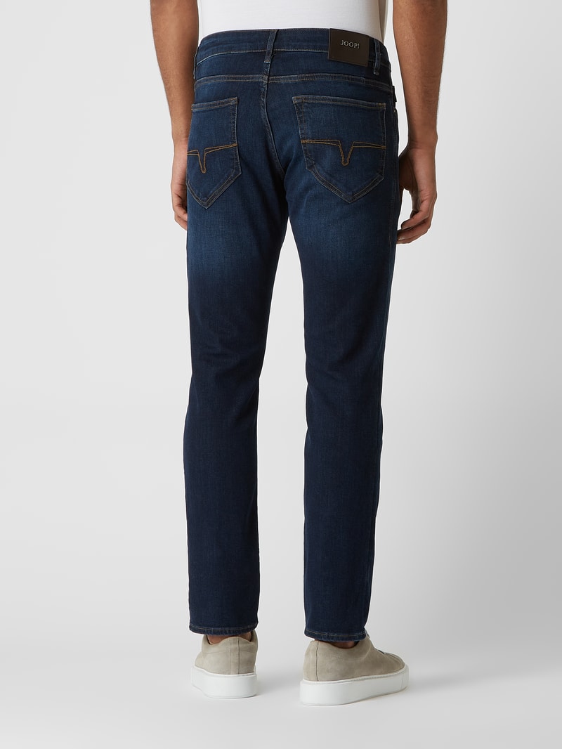 Modern Fit Jeans mit Stretch-Anteil Modell 'Mitch' in dunkelblau