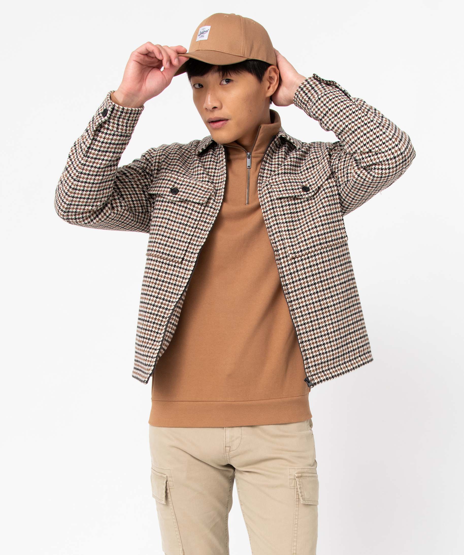 Casquette homme unie avec petit patch camel | GEMO