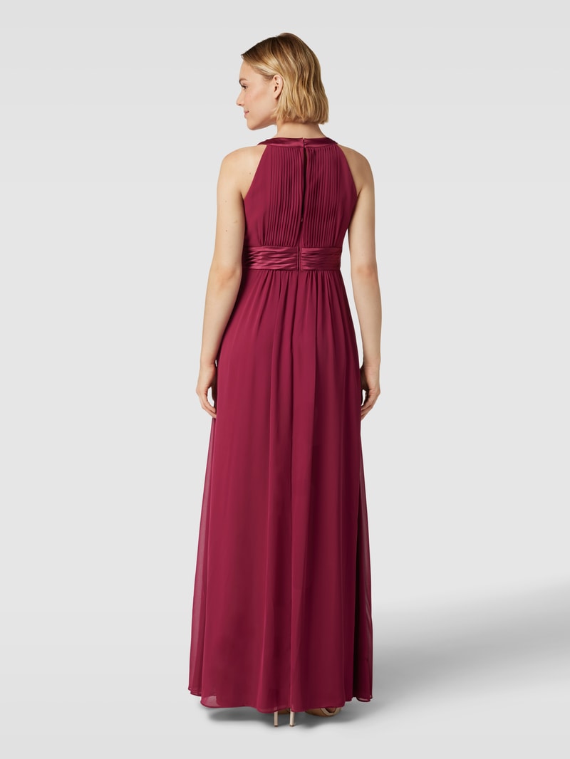 Cocktailkleid mit Neckholder in kirschrot