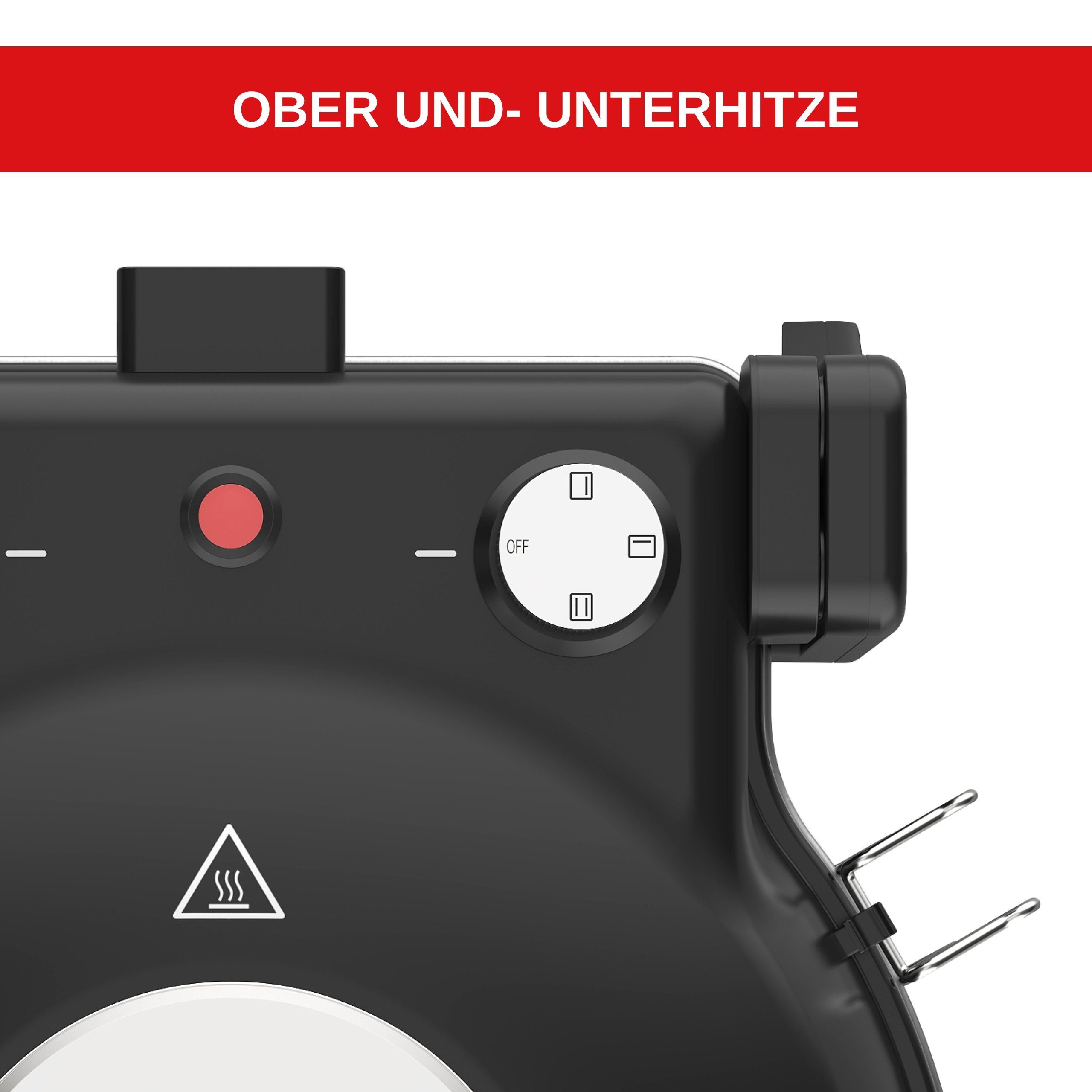 Eratec Minibackofen PM-27, Bis 400 Grad mit feuerfestem Naturstein/Pizza und Fladen uvm. in 3 Min